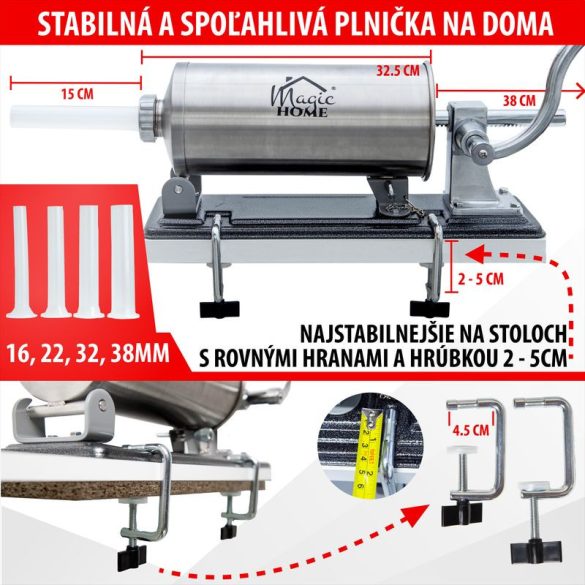 MagicHome SM208 fekvő kolbász és hurkatöltő