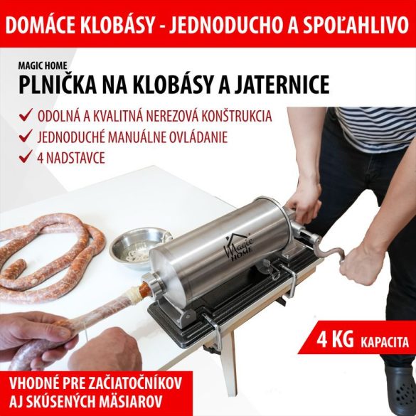 MagicHome SM208 fekvő kolbász és hurkatöltő