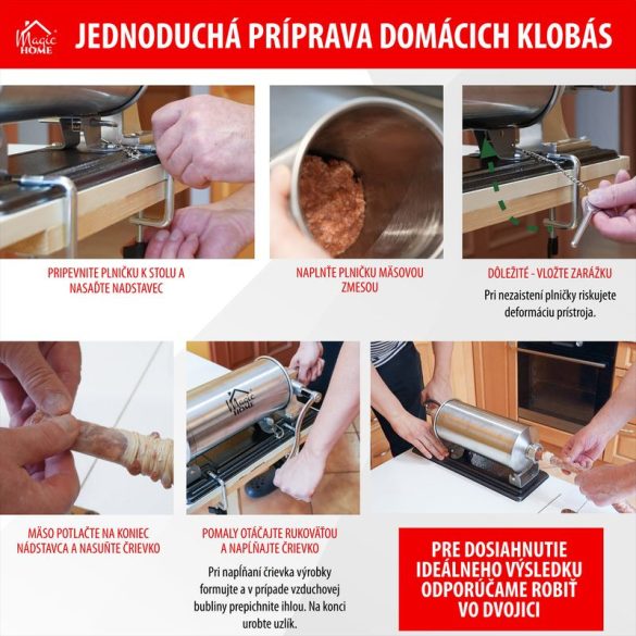 MagicHome SM208 fekvő kolbász és hurkatöltő