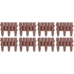   Kerti paliszád, Strend Pro Garden GE037, barna, 27 × 24 cm, összekapcsolható, 216 cm hossz, polipropilén (PP) műanyag, UV-álló, 8 panel/csomag