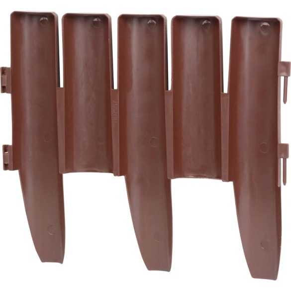 Kerti paliszád, Strend Pro Garden GE037, barna, 27 × 24 cm, összekapcsolható, 216 cm hossz, polipropilén (PP) műanyag, UV-álló, 8 panel/csomag