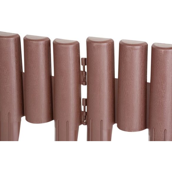 Kerti paliszád, Strend Pro Garden GE037, barna, 27 × 24 cm, összekapcsolható, 216 cm hossz, polipropilén (PP) műanyag, UV-álló, 8 panel/csomag