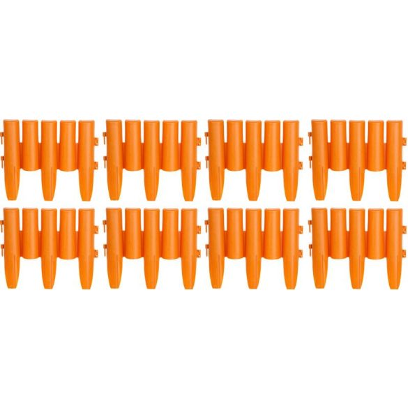 Kerti szegély, Strend Pro Garden GE037, terrakotta, 27 × 24 cm, összekapcsolható, 216 cm hossz, polipropilén (PP) műanyag, UV-álló, 8 panel/csomag