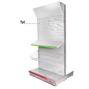 Rendszerező szerszámtartó rúd, Strend Pro, Racks H20, ezüst, 95 x 2 x 3 x 0,2 cm, nehéz szerszámokhoz, polcra vagy felső csapokra helyezhető