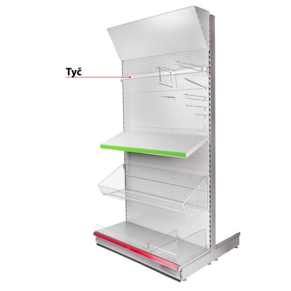 Rendszerező szerszámtartó rúd, Strend Pro, Racks H20, ezüst, 95 x 2 x 3 x 0,2 cm, nehéz szerszámokhoz, polcra vagy felső csapokra helyezhető