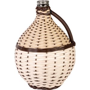 Demizson, Strend Pro Garden Cada Wilo, 10 l, krémszínű, üveg, műanyag fonat, egy fogantyú, borhoz és pálinkához