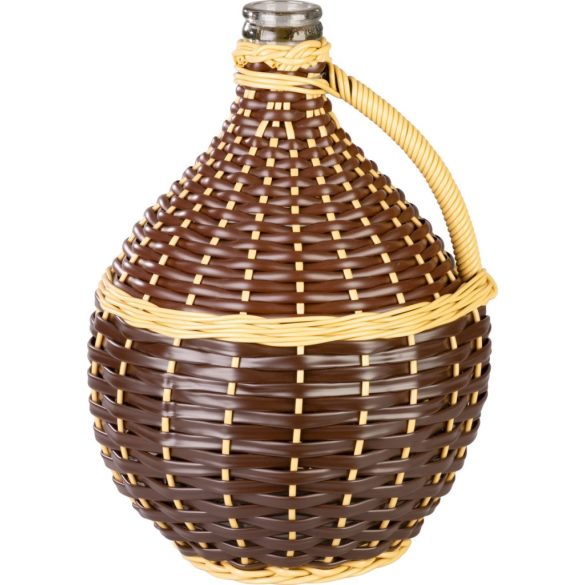 Demizson, Strend Pro Garden Cada Wilo, 10 l, krémszínű, üveg, műanyag fonat, egy fogantyú, borhoz és pálinkához