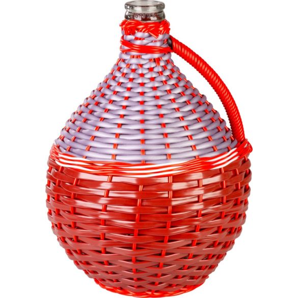 Demizson, Strend Pro Garden Cada Wilo, 10 l, krémszínű, üveg, műanyag fonat, egy fogantyú, borhoz és pálinkához