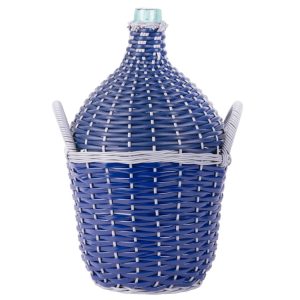 Demizson, Strend Pro Garden Cada Wilo, 15 l, kék, üveg, műanyag fonat, két fogantyú, borhoz és pálinkához