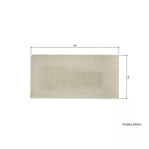 Samott tégla - 30 x 15 x 2 cm