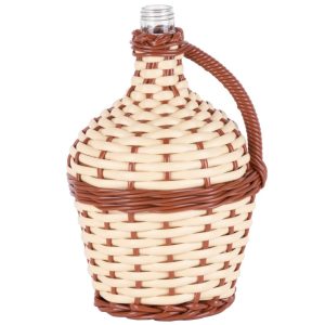 Demizson, Strend Pro Garden Cada Wilo, 2 l, bézs, üveg, műanyag fonat, egy fogantyú, borhoz és pálinkához