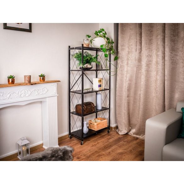 MagicHome 5 polcos összecsukható és mozgatható fém műhelypolc -163x72x34cm