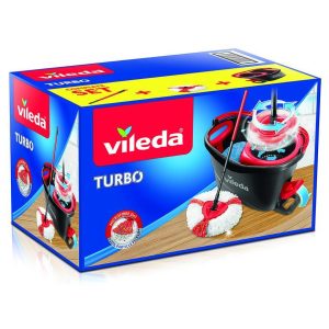 Felmosó szett, Vileda Turbo, vödörrel, mikroszálas fej, csak vízzel is hatékony, alapos tisztítás vegyszerek nélkül