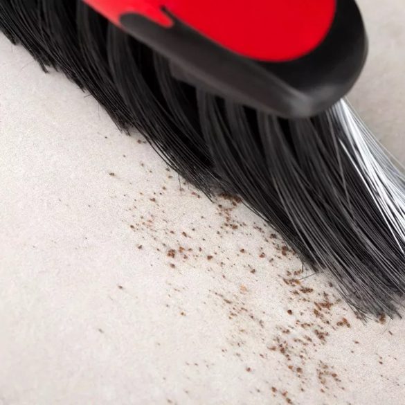 Seprű, Vileda Classica, 2 az 1-ben, normál méret, piros-szürke, kétféle sörte kombinációval