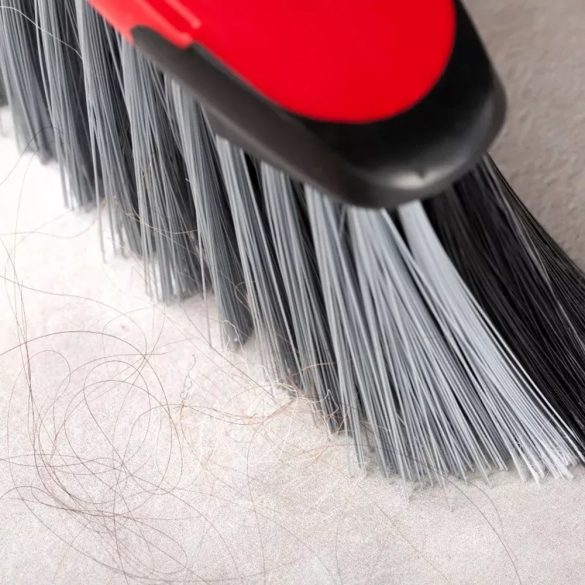 Seprű, Vileda Classica, 2 az 1-ben, normál méret, piros-szürke, kétféle sörte kombinációval