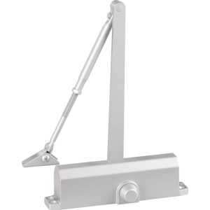 Ajtózáró, Strend Pro, ezüst, 60-85 kg, EN4, hidraulikus, tűzgátló