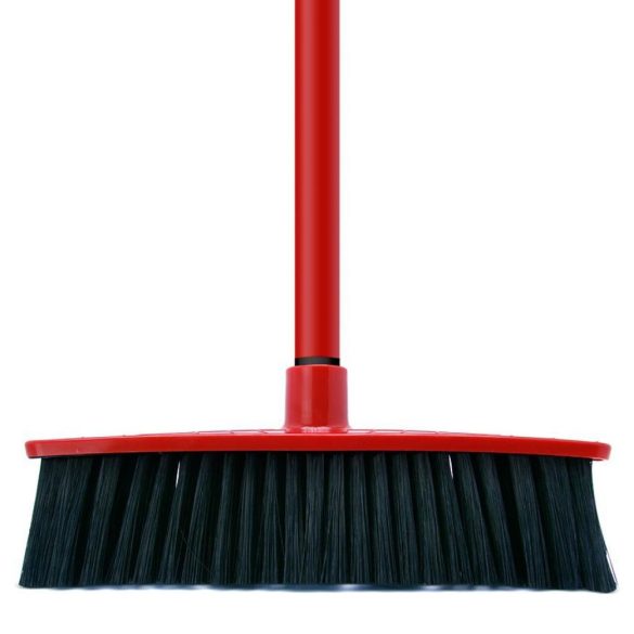 Seprű, Vileda Universal, normál méret, piros, tartós és könnyen tisztítható szálakkal