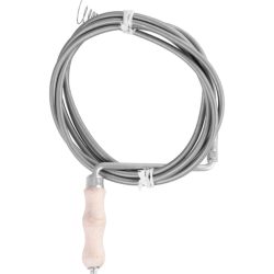   Strend Pro KPZ csőgörény, lefolyótisztító spirál, 10 m hosszú, 10 mm átmérőjű, fa markolattal és éles rugós fejjel, ezüst színben, vegyszermentes duguláselhárításhoz