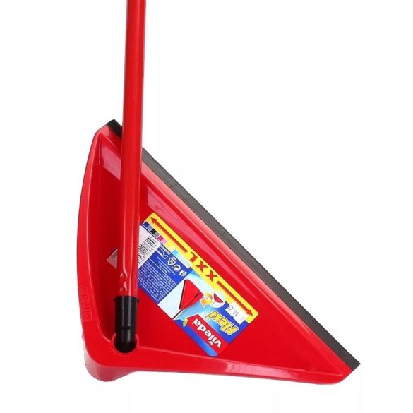 Lapát, Vileda Flexi 2 az 1-ben, 80 cm, piros-szürke, ergonomikus kialakítással, gumi peremmel, összecsukható és akasztható, helytakarékos