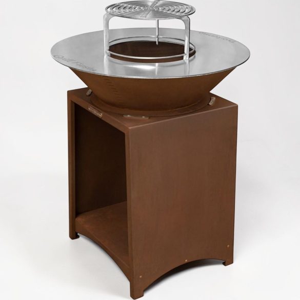 Tűzrakó, Strend Pro Grill Fiesta, rozsdabarna, átmérő: 75 cm, acél, kör alakú tűzrakóval