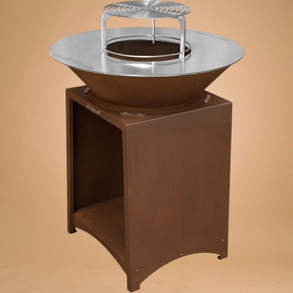 Tűzrakó, Strend Pro Grill Fiesta, rozsdabarna, átmérő: 75 cm, acél, kör alakú tűzrakóval