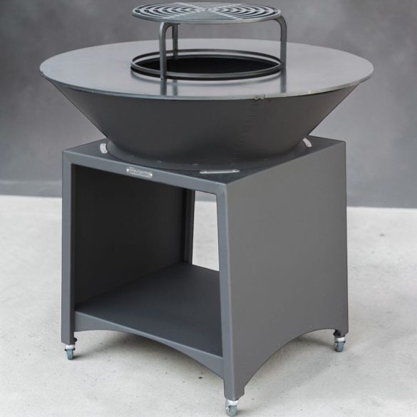 Tűzrakó, Strend Pro Grill Fiesta, antracit, átmérő: 100 cm, acél, kör alakú tűzrakóval