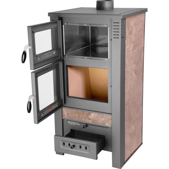 Strend Pro TAURUS kályha sütővel - mocca, 12 kW