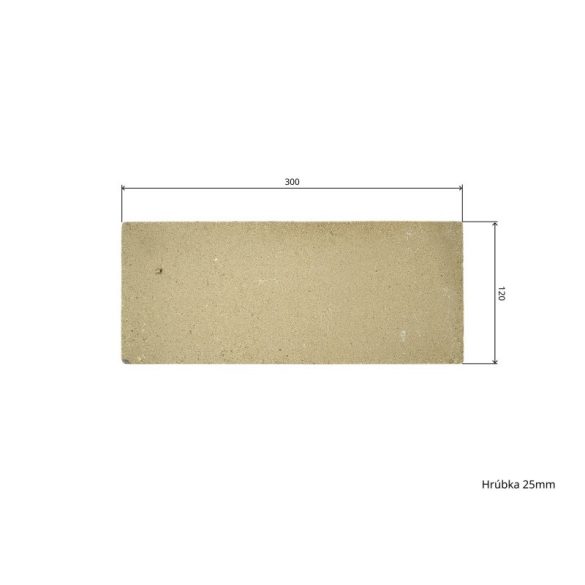 Samott tégla - 30 x 12 x 2,5 cm