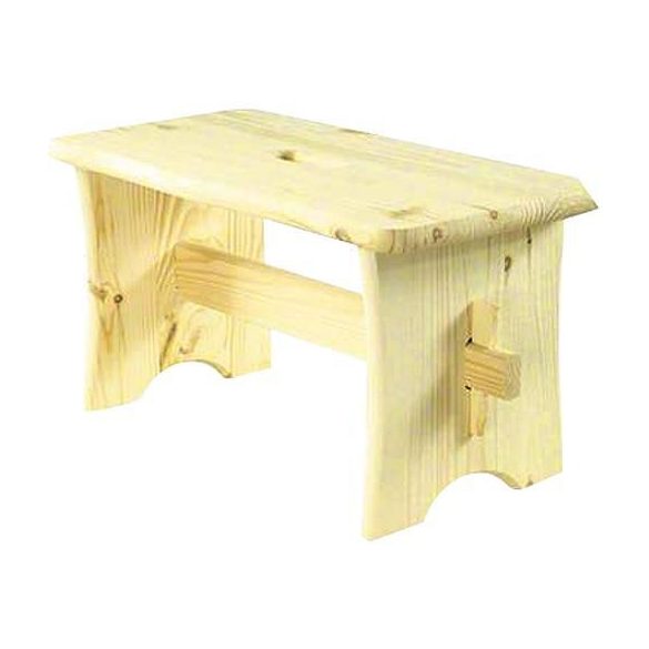 Gyerek szék, 39 x 20 x 20 cm, fa, alacsony, középen nyílással a könnyű megfogáshoz és hordozáshoz