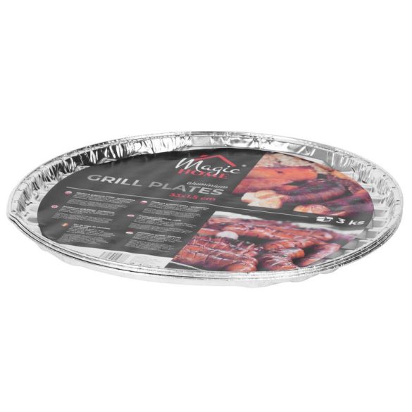 MagicHome kerek alu sütőtálca - 33x1,5cm - 3db