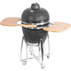 Strend Pro Kamado Egg faszenes grill, 21” grill, 46,7 cm átmérő, grill magasság 91 cm, fekete, 130 x 73 x 122 cm