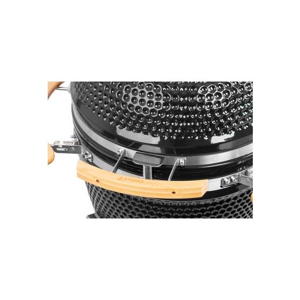 Strend Pro Kamado Egg faszenes grill, 21” grill, 46,7 cm átmérő, grill magasság 91 cm, fekete, 130 x 73 x 122 cm