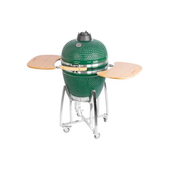 Strend Pro Kamado Egg faszenes grill, 21” grill, 46,7 cm átmérő, grill magasság 91 cm, zöld, 130 x 73 x 122 cm