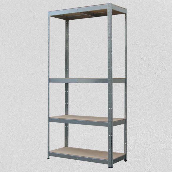 Strend Pro 4 polcos fém/MDF műhelypolc, 70 x 30 x 150 cm, teherbírás: 150 kg/polc