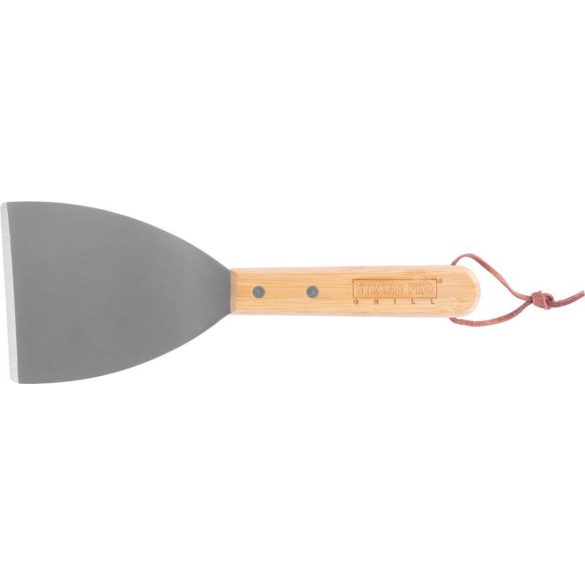 Strend Pro Grill forgató kaparóval, bambusz fogantyúval - 26x10x1,8 cm
