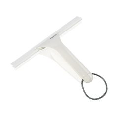   Vízlehúzó, Leifheit 41650 Cabino, 24 cm, fehér, gumiél, akasztópánttal, zuhanykabinokhoz, nem hagy foltot, üveghez, akrilhoz és csempéhez