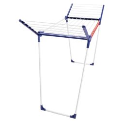   Leifheit 81570 Pegasus 150 Solid Slim ruhaszárító, fehér, 15 m szárítófelülettel, 55 cm szélességgel, 105 cm magas oldalsó szárnyakkal, 2 db EasyClip csipesztartóval, beltéri és kültéri használatra, stabil fém vázzal