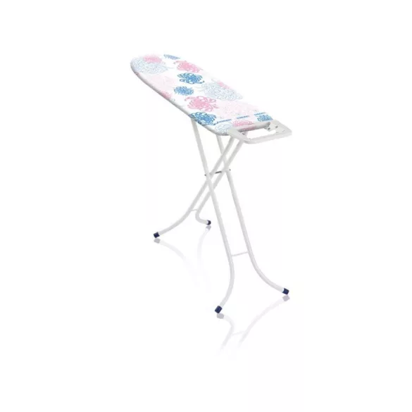Leifheit 72576 Classic S Basic vasalódeszka, fehér, 110 × 30 cm vasalófelülettel, 76–87 cm között állítható magassággal, stabil vasalótartó felülettel és biztonsági zárral, kompakt, összecsukható kialakítással