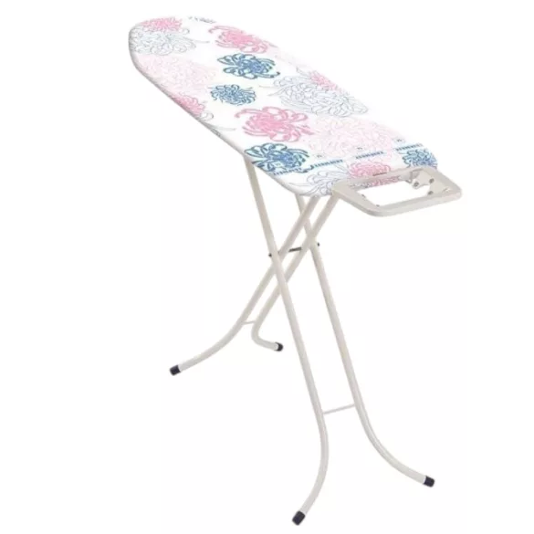 Leifheit 72577 Classic M Basic vasalódeszka, fehér, 120 × 30 cm vasalófelülettel, 76–87 cm között állítható magassággal, stabil vasalótartó felülettel és biztonsági zárral, kompakt, összecsukható kialakítással