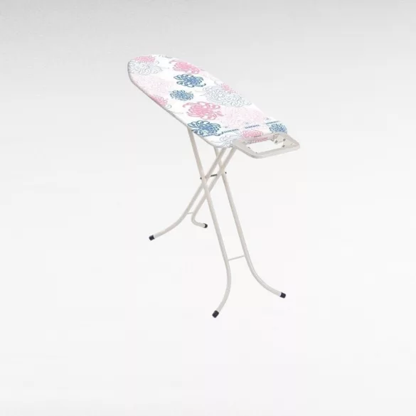 Leifheit 72577 Classic M Basic vasalódeszka, fehér, 120 × 30 cm vasalófelülettel, 76–87 cm között állítható magassággal, stabil vasalótartó felülettel és biztonsági zárral, kompakt, összecsukható kialakítással