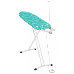   Leifheit 72588 Air Board M Solid Plus NF vasalódeszka, türkiz, 120 × 38 cm vasalófelülettel, thermo-reflect technológiával a 33%-kal gyorsabb vasalásért, 76–98 cm között állítható