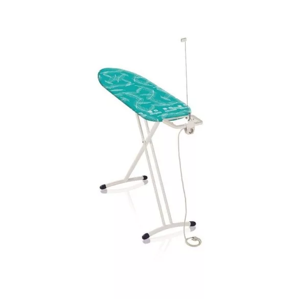 Leifheit 72588 Air Board M Solid Plus NF vasalódeszka, türkiz, 120 × 38 cm vasalófelülettel, thermo-reflect technológiával a 33%-kal gyorsabb vasalásért, 76–98 cm között állítható