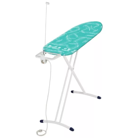 Leifheit 72588 Air Board M Solid Plus NF vasalódeszka, türkiz, 120 × 38 cm vasalófelülettel, thermo-reflect technológiával a 33%-kal gyorsabb vasalásért, 76–98 cm között állítható