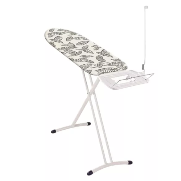 Leifheit 72567 Air Board Express L Solid vasalódeszka, fehér, 130 × 38 cm vasalófelülettel, perforált páraáteresztő pamuthuzattal gőzölős vasalókhoz, 76–98 cm között állítható