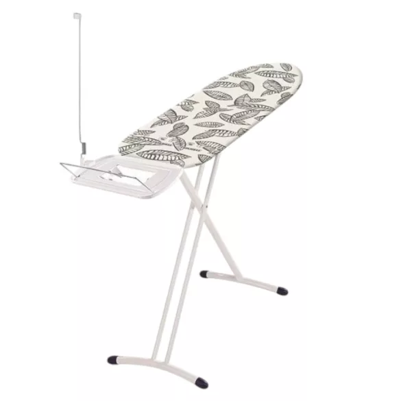 Leifheit 72567 Air Board Express L Solid vasalódeszka, fehér, 130 × 38 cm vasalófelülettel, perforált páraáteresztő pamuthuzattal gőzölős vasalókhoz, 76–98 cm között állítható