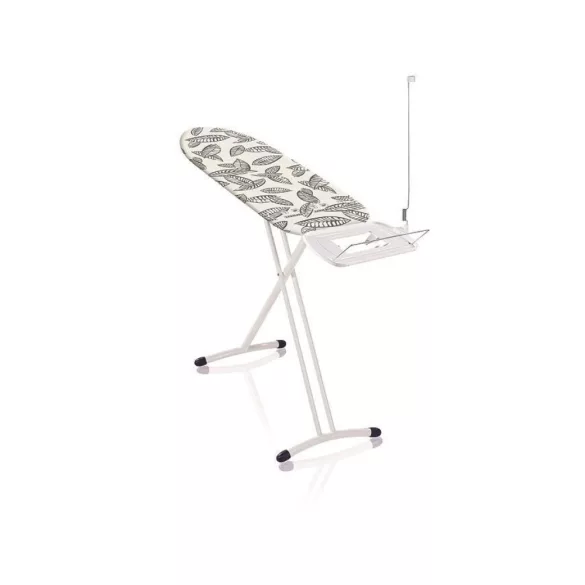 Leifheit 72567 Air Board Express L Solid vasalódeszka, fehér, 130 × 38 cm vasalófelülettel, perforált páraáteresztő pamuthuzattal gőzölős vasalókhoz, 76–98 cm között állítható