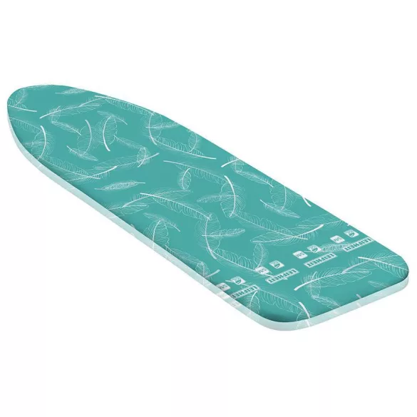 Vasalódeszka huzat, Leifheit 71606 ThermoReflect, türkiz, S/M, 125 x 40 cm-ig, titánbevonatú, hő- és gőzvisszaverő, 4 mm habszivacs párnázás