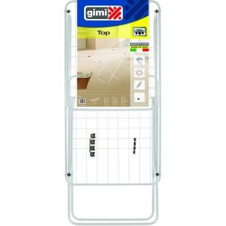   Gimi Top ruhaszárító, 20 méter szárítási terület, fehér, lehajtható szárnyakkal, acélvázzal, csúszásmentes lábakkal