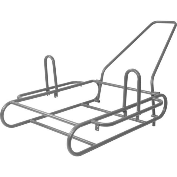 Kétkerekű kocsi keret, Transport, szürke, 240 kg teherbírás, kerekek nélkül, fém, könnyű és tartós, stabil felépítés