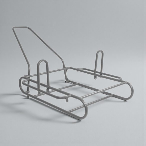 Kétkerekű kocsi keret, Transport, szürke, 240 kg teherbírás, kerekek nélkül, fém, könnyű és tartós, stabil felépítés